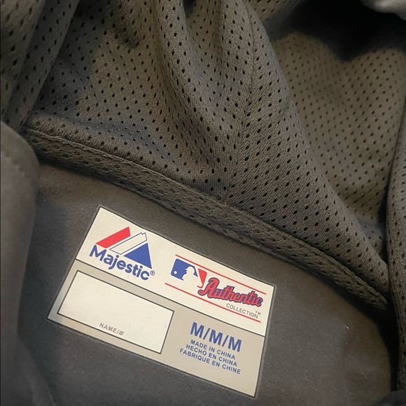 New York Yankees Rare Authentic Majestic Hoodie Quarter Zip Size Medium ⚾️ - Picture 4 of 4